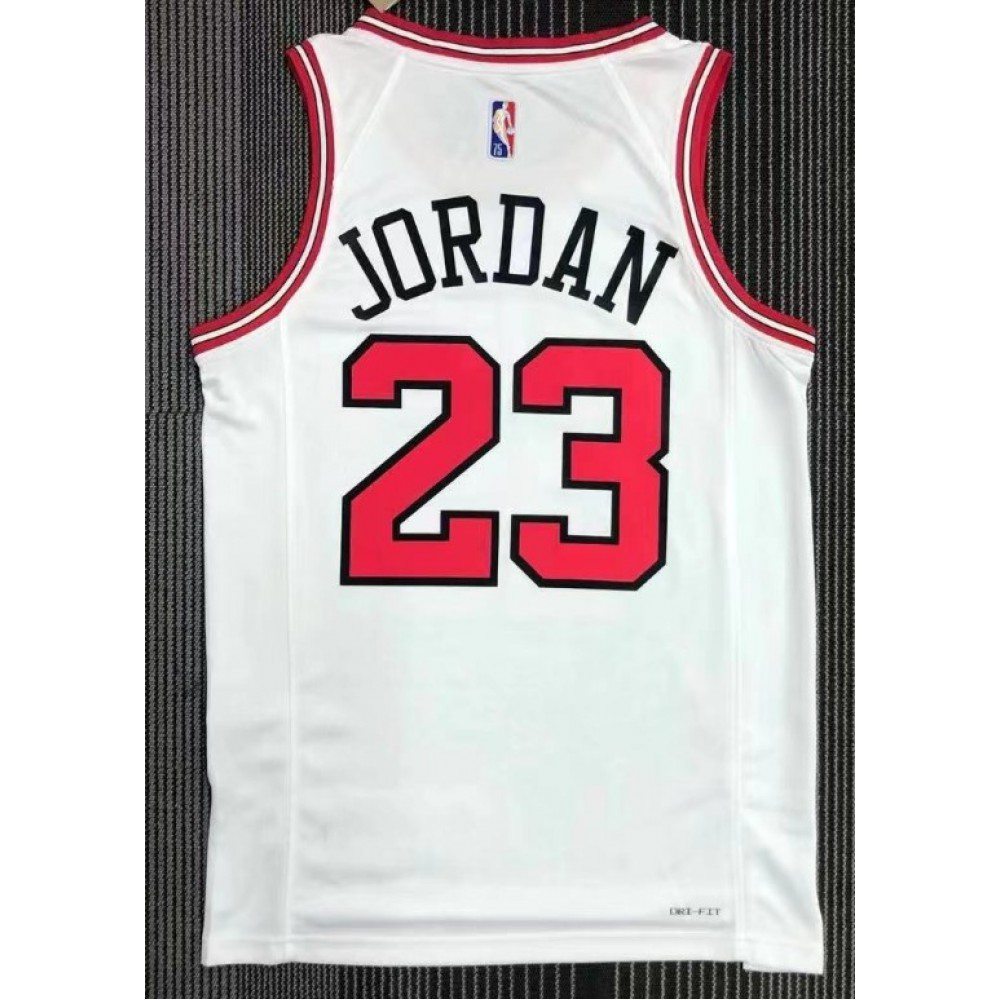Men's Chicago Bulls Michael Jordan #23 White 2021/22 Swingman NBA Jersey - Icon Edition-Pro Kit Vault | Brand New 26/27 Sports Jerseys